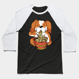 Cavalier King Charles Spaniel Ramen Noodles Baseball T-Shirt